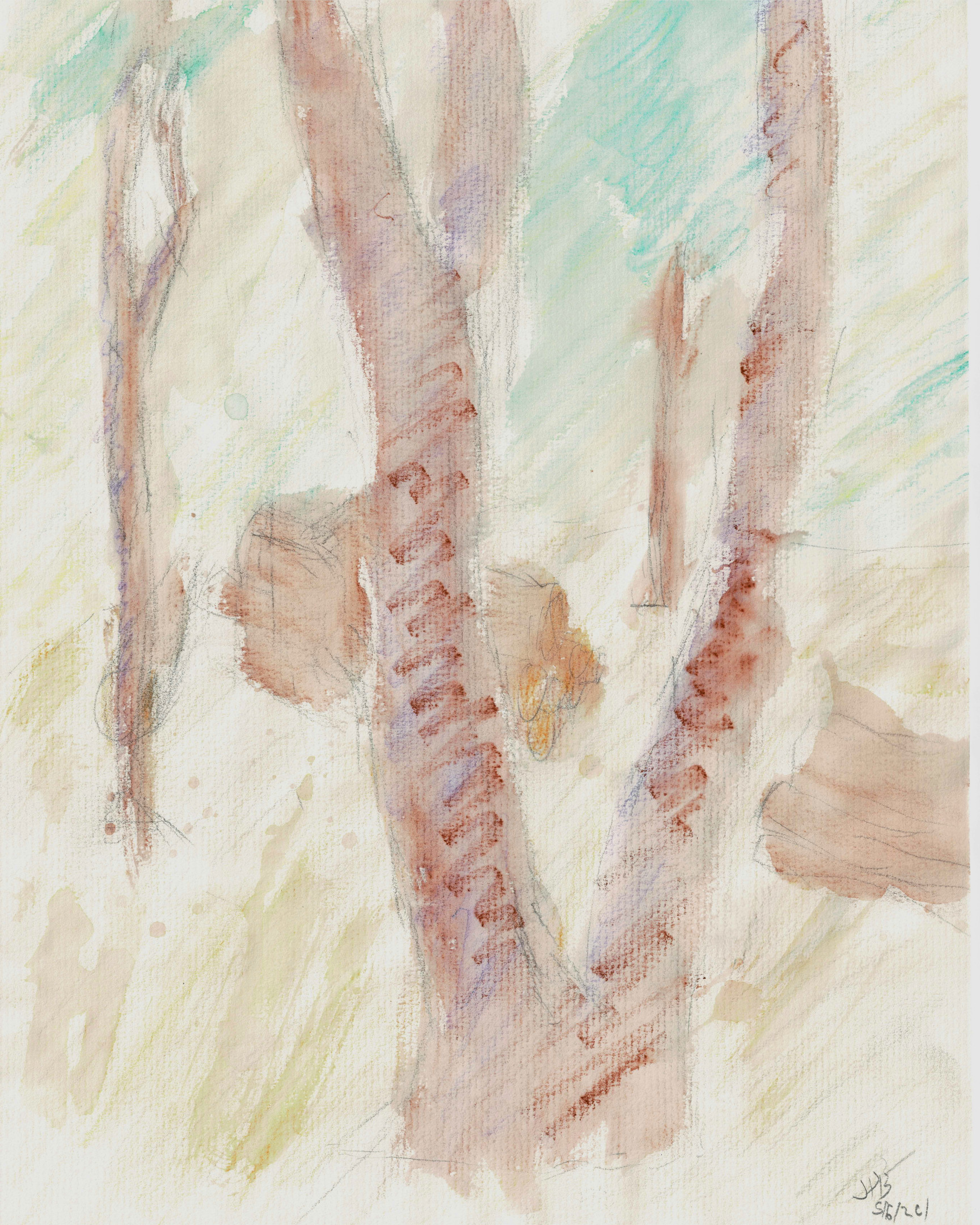 Scene from Vacation in Watercolor Pencil